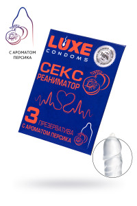 ПРЕЗЕРВАТИВЫ LUXE СЕКСРЕАНИМАТОР (ПЕРСИК), ребристый
