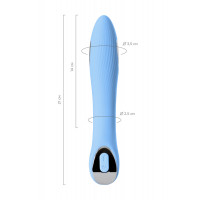 ВИБРАТОР С ЭЛЕКТРОСТИМУЛЯЦИЕЙ PHYSICS TESLA G-POINT, СИЛИКОН, ГОЛУБОЙ, 21 СМ
