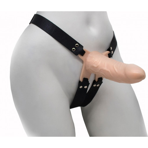 Фаллоимитатор поясной пустотелый с бандажом
