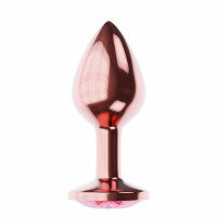 Анальная Пробка Diamond Ruby Shine L Розовое Золото 
