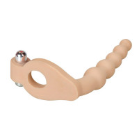 Страпон на пенис с вибрацией Doubl soft 6.5" телесный