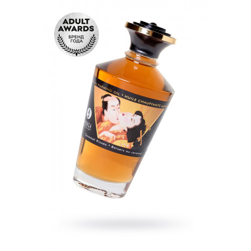 Масло массажное для тела Shunga «Карамельные поцелуи», разогревающее, 100 мл.