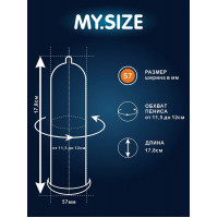 Презервативы  ''MY.SIZE'' №3 размер 57 (ширина 57mm)