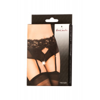 Эротические трусики-пояс Erolanta Lingerie Collection с высокой посадкой, черные (50-52)
