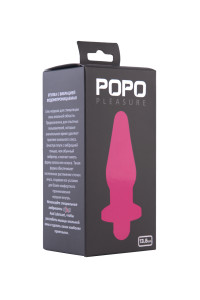 Анальная втулка TOYFA POPO Pleasure с вибрацией, TPR, розовая, 13,6 см