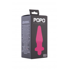 Анальная втулка TOYFA POPO Pleasure с вибрацией, TPR, розовая, 13,6 см