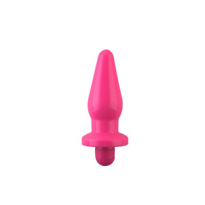 Анальная втулка TOYFA POPO Pleasure с вибрацией, TPR, розовая, 13,6 см