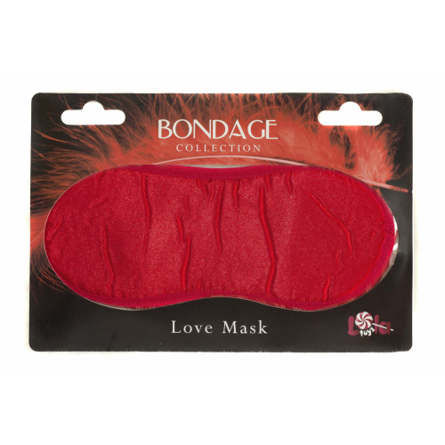 Маска на глаза BONDAGE красная