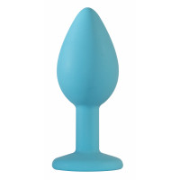 Анальная пробка Emotions Cutie Small Turquoise pink crystal