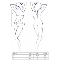 Боди и подвязки Passion Erotic Line Will, черно-белый, L/XL