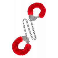 Оковы на ноги Romfun, меховые, красные