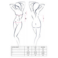 Корсет с пажами для чулок и стринги Passion Erotic Line Katriss, черный, S/M