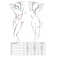 Комплект (лиф, пояс с пажами для чулок и стринги) Passion Erotic Line Ramona, черный, S/M