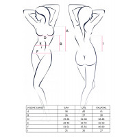 Корсет с пажами для чулок и стринги Passion Erotic Line Jolene, черный, S/M