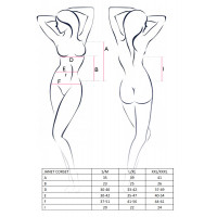 Корсет с пажами для чулок и стринги Passion Erotic Line Janet, белый, L/XL