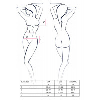 Комплект (лиф, пояс с пажами для чулок и стринги) Passion Erotic Line Blake, черный, L/XL