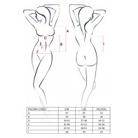 Корсет с пажами для чулок и стринги Passion Erotic Line Paloma, белый, S/M