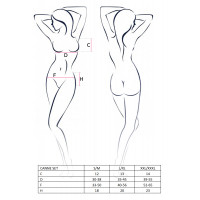 Комплект (лиф, пояс с пажами для чулок и стринги) Passion Erotic Line Canne, черный, S/M