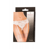 Эротический комплект Erolanta Lingerie Collection: пояс для чулок и трусики кружевные, бежевые (50-5