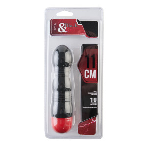 Вибратор TOYFA Black&Red, 10 режимов вибрации, силиконовый, красный, 11,4 см
