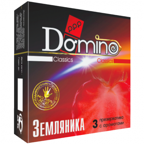 Презервативы Domino Земляника №3