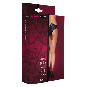 Трусики с бантом и ажурной лентой LEOPARD BOW BLACK L/XL 30581-02-52