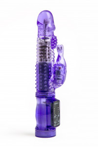 Виброкомпьютер синий 144 варианта вибрации и ротации USB 47052-1MM