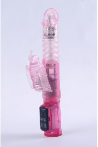 Виброкомпьютер с  и ротацией с функцией Up$Down розовый 22х3 47092-1MM