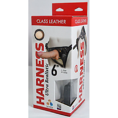 Кожаные трусики Harness Ultra Realistic 6" 632003ru